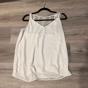 Loft Lace White Tank Top